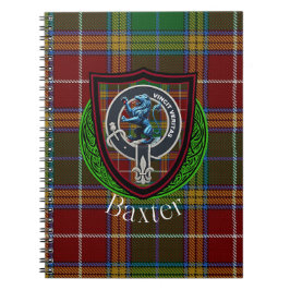 Baxter Scottish Clan Tartan & Crest Notizblock