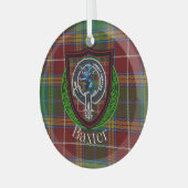 Baxter Scottish Clan Tartan & Crest Ornament Aus Glas (Vorderseite links)