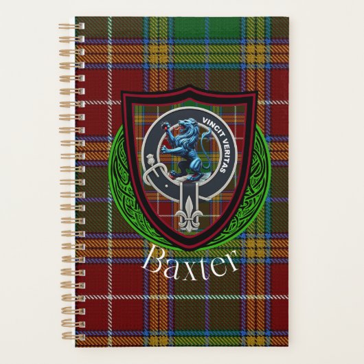 Baxter Scottish Clan Tartan & Crest Planer (Vorderseite)