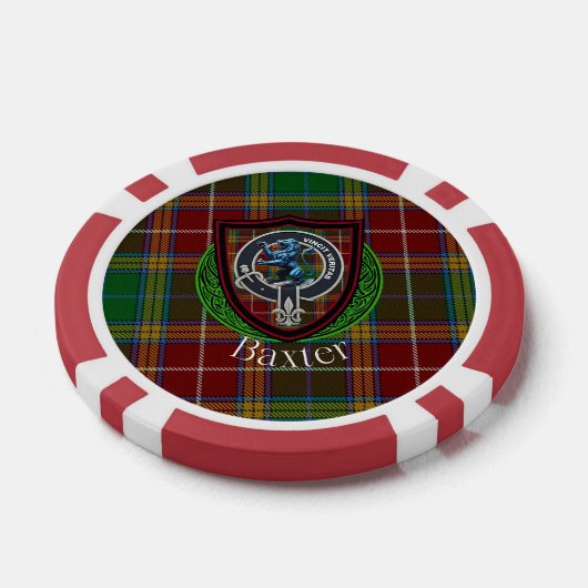 Baxter Scottish Clan Tartan & Crest Pokerchips (Einzeln)