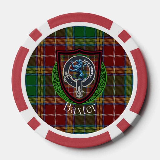 Baxter Scottish Clan Tartan & Crest Pokerchips (Rückseite)