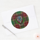 Baxter Scottish Clan Tartan & Crest Runder Aufkleber (Umschlag)