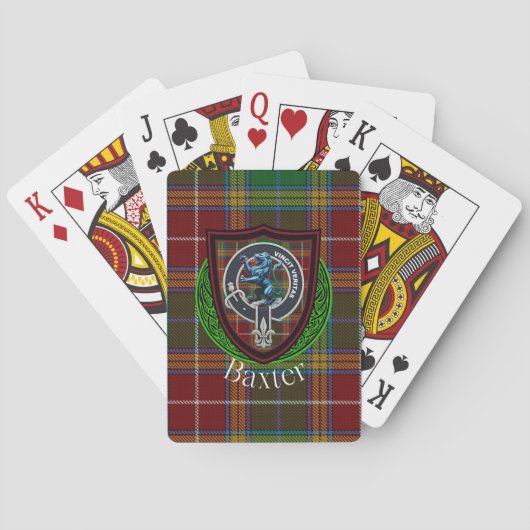 Baxter Scottish Clan Tartan & Crest Spielkarten (Rückseite)