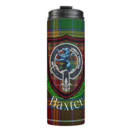 Baxter Scottish Clan Tartan & Crest Thermosbecher
