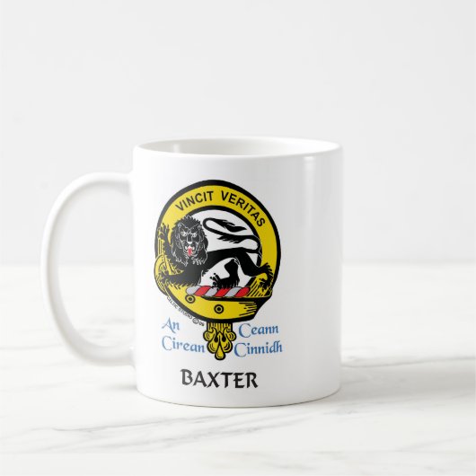 BAXTER Scottish Clan Wappen Coffee Tasse (Links)