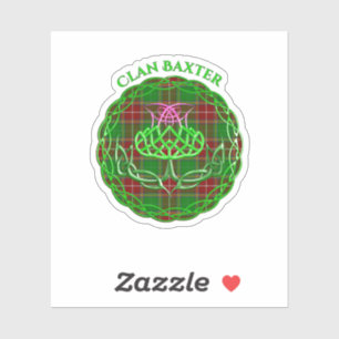 Baxter Scottish Tartan Celtic Thistle Aufkleber