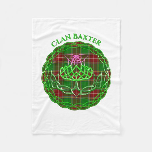 Baxter Scottish Tartan Celtic Thistle Fleecedecke (Vorderseite)