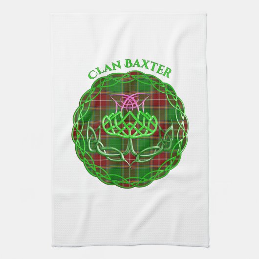 Baxter Scottish Tartan Celtic Thistle Geschirrtuch (Vertikal)