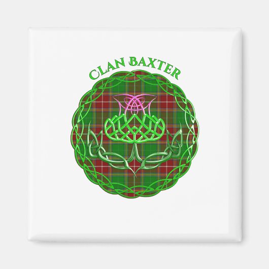 Baxter Scottish Tartan Celtic Thistle Magnet (Vorne)