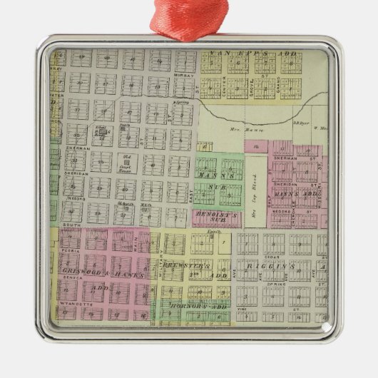 Baxter Springs, Cherokee County, Kansas Ornament Aus Metall (Vorne)