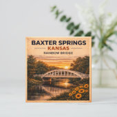 Baxter Springs Rainbow Bridge Schreibwarendesign (Stehend Vorderseite)