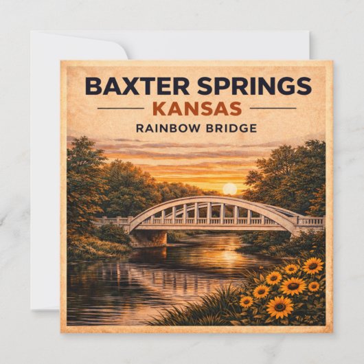 Baxter Springs Rainbow Bridge Schreibwarendesign (Vorderseite)