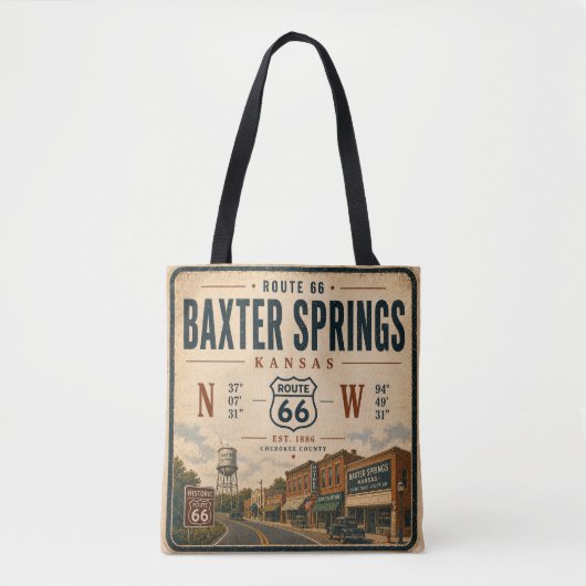 Baxter Springs Route 66 Heritage-Tribut Tasche (Vorderseite)