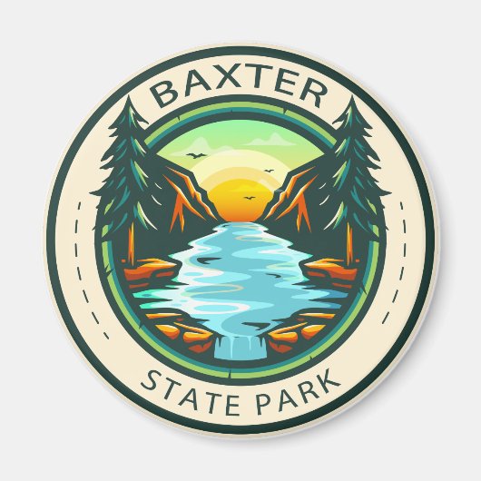 Baxter Staat Park Maine Abzeichen Magnet (Vorne)