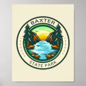 Baxter Staat Park Maine Abzeichen Poster (Vorne)
