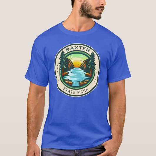 Baxter Staat Park Maine Abzeichen T-Shirt (Vorderseite)