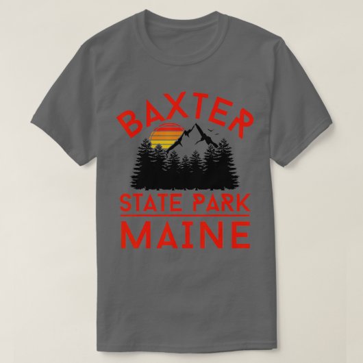Baxter Staat Park Maine Gebirge Außenbereich T-Shirt (Design vorne)