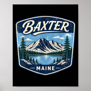 Baxter State Park Maine Bergwandern Camping Poster