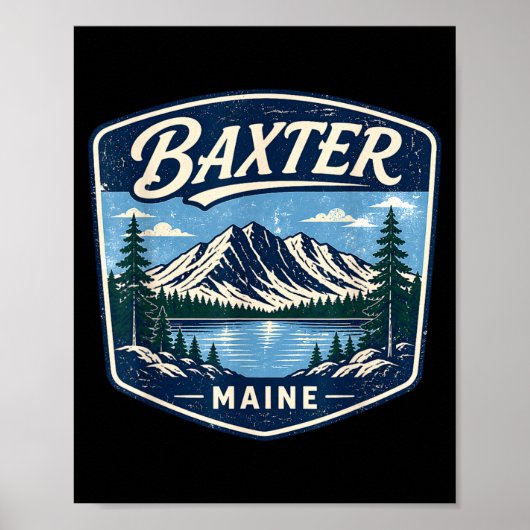 Baxter State Park Maine Bergwandern Camping Poster (Vorne)
