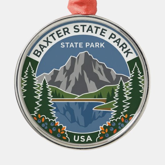 Baxter State Park Maine Ornament Aus Metall (Vorne)