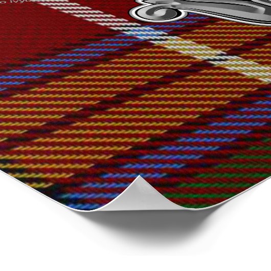 Baxter Tartan & Abzeichen Poster (Ecke)
