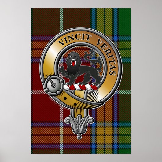 Baxter Tartan & Abzeichen Poster (Vorne)