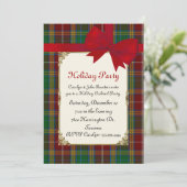 Baxter Tartan Karierte Custom Holiday Party Einladung (Stehend Vorderseite)