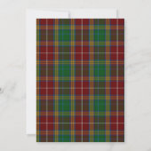 Baxter Tartan Karierte Custom Holiday Party Einladung (Rückseite)
