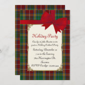 Baxter Tartan Karierte Custom Holiday Party Einladung (Vorne/Hinten)