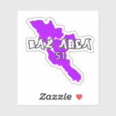 Bay Area 51 Vinyl Sticker (Blatt)
