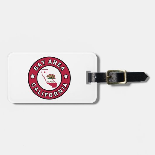Bay Area California Gepäckanhänger (Vorderseite horizontal)