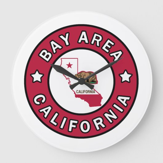 Bay Area California Große Wanduhr (Vorderseite)