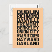 Bay Area East Bay Postcard Postkarte (Vorne/Hinten)