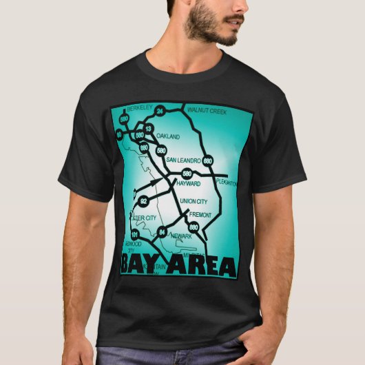 Bay Area Freeway Map T-Shirt (Vorderseite)