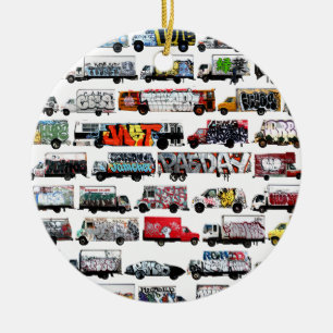 Bay Area Graffiti Lastwagen Keramikornament