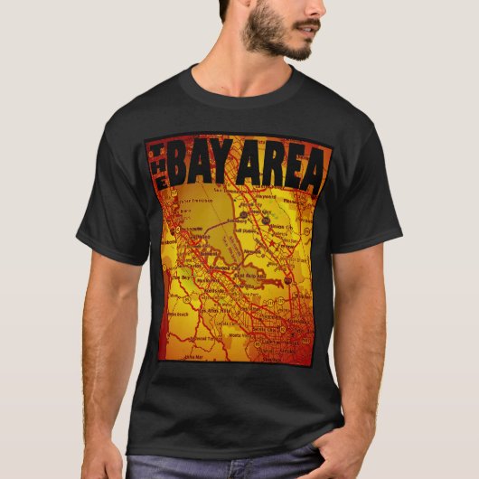 Bay Area Map T-Shirt (Vorderseite)