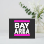 Bay Area Pink Postkarte (Stehend Vorderseite)