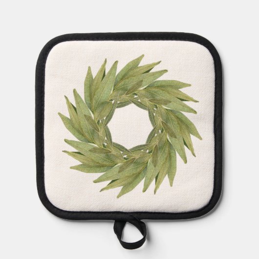 BAY BLÄTTER WREATH Pot Holder Topflappen (Vorderseite)