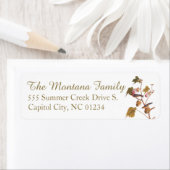 Bay Breasted Warbler Audubon Bird Address Labels (Insitu)