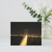 Bay Bridge bei Nacht Postkarte (Stehend Vorderseite)