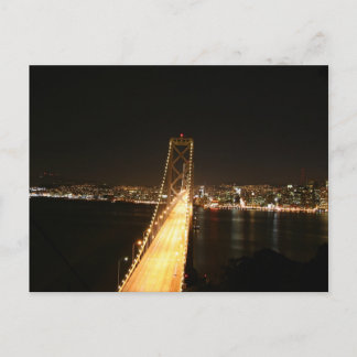 Bay Bridge bei Nacht Postkarte