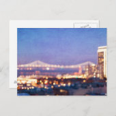 Bay Bridge Glow Fine Art Fotografy Postcard Postkarte (Vorne/Hinten)