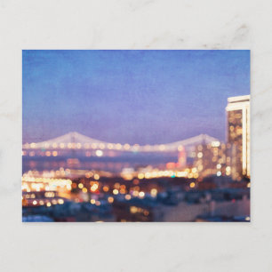 Bay Bridge Glow Fine Art Fotografy Postcard Postkarte