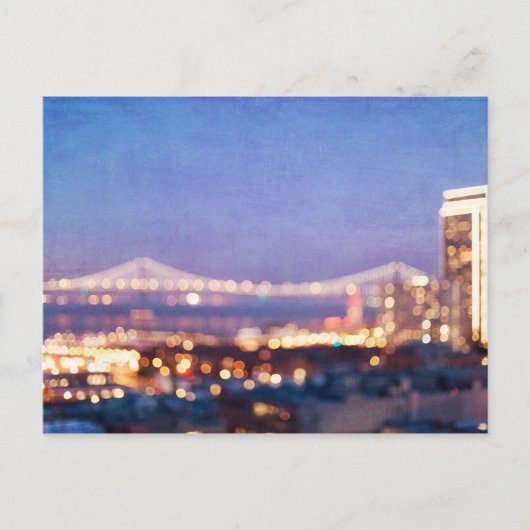 Bay Bridge Glow Fine Art Fotografy Postcard Postkarte (Vorderseite)