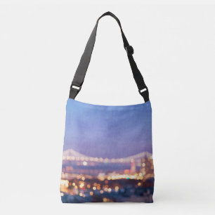 Bay Bridge Glow San Francisco Foto Bag Tragetaschen Mit Langen Trägern