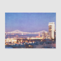 Bay Bridge Glow - San Francisco Gewebepapier