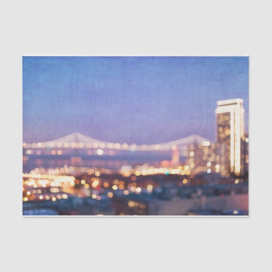 Bay Bridge Glow - San Francisco Gewebepapier Seidenpapier (Vorderseite)