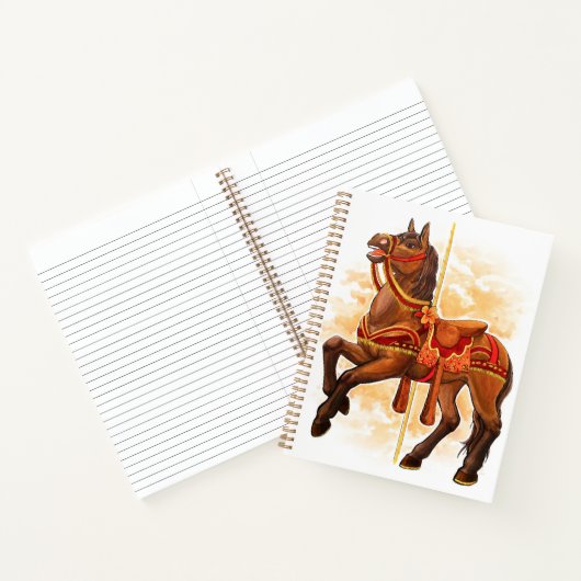 Bay Carousel Horse Notebook Notizblock (Innenseite)