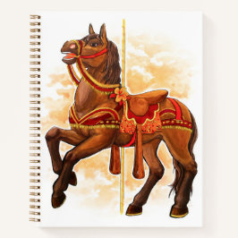Bay Carousel Horse Notebook Notizblock