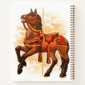 Bay Carousel Horse Notebook Notizblock (Rückseite)